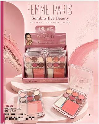 Sombra-iluminador-blush /12pcs FEMME PARIS