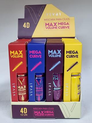 Mascara para cilios max volume mega curve /12pcs VIVAI