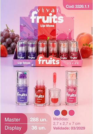 Lip gloss fruits /36pcs VIVAI
