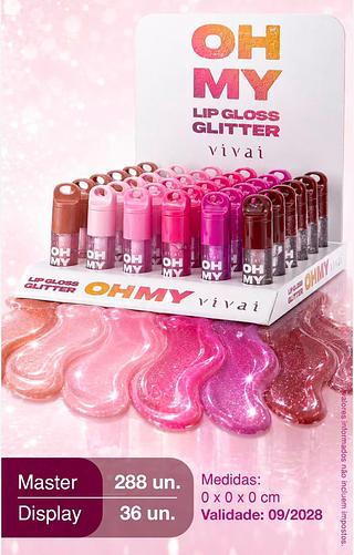 OH MY lip gloss glitter c/36pcs VIVAI