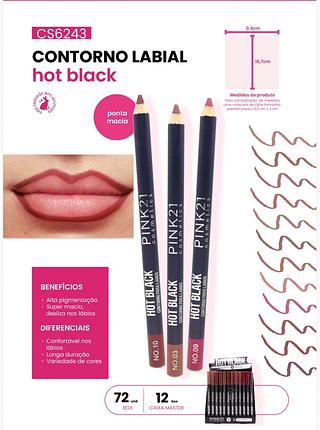 Contorno Labial Hot black C/72pcs PINK 21