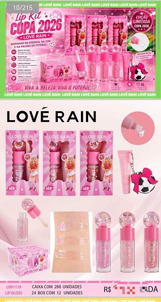 Lip gloss /12pcs LOVE RAIN