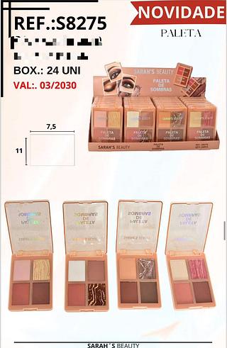 Paleta de Sombras c/24pçs Sarah´s Beauty