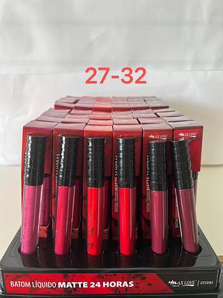 Batom líquido 24hrs cor:27-32/ 48pcs MAX LOVE