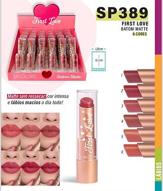 Batom Matte First Love c/24pçs SP Colors