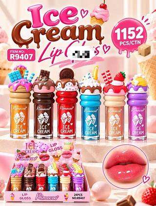 Lip gloss Ice cream /24pcs Rimocoo