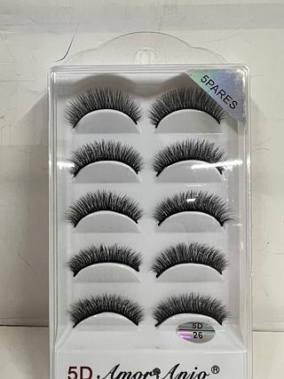 Cilios postiços Amoreanjo 5pares /DZ (5A-26)