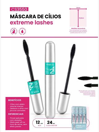 Mascara de cilios 2em1/ 12pçs Pink21