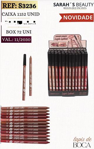 Lapis labial c/72pcs Sarah´s Beauty