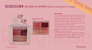 Paleta de Blush e Iluminador /12pcs RUBY ROSE