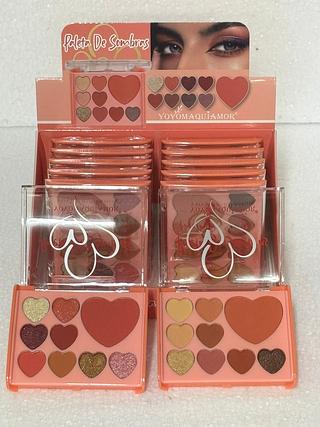 Paleta de Sombras e Blush c/12pçs Yoyo Maquiagem