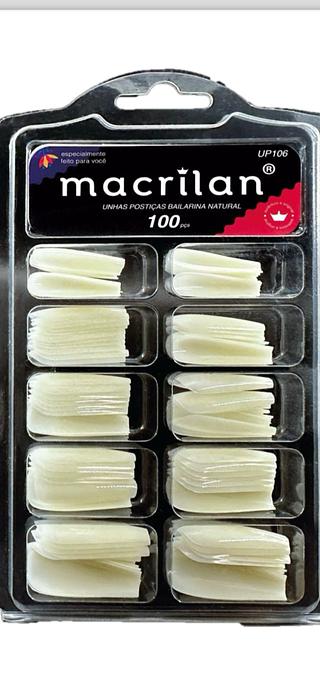 Unhas Postiças Bailarina Natural/ 100pçs ( UP106) Macrilan