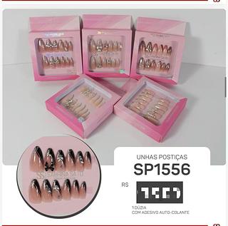 Unha posticas com adesivo auto colante /12pcs Sabrina Sato