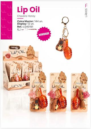 Lip oil chaveiro honey /12pcs FEBELLA