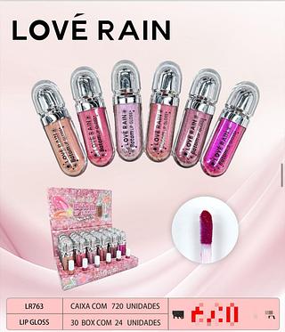 Lip Gloss Labial c/24pçs Love Rain