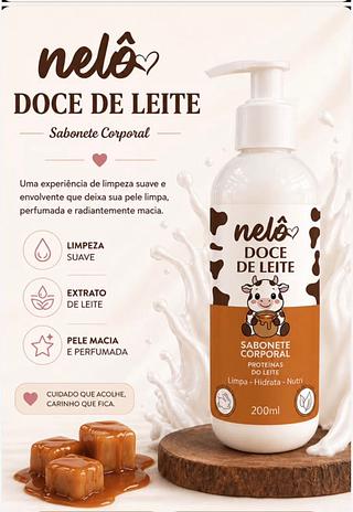 Sabonete doce de leite 200ml /12pcs NELO