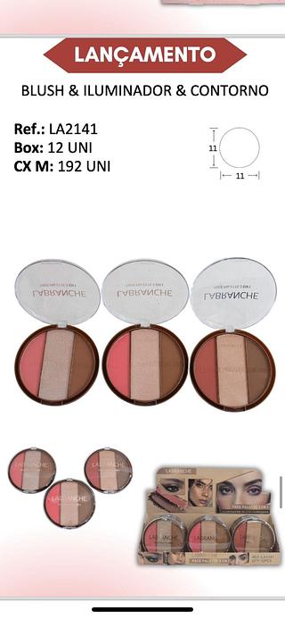 Iluminador Blush Contorno C/12pçs (LA2141) Labranche