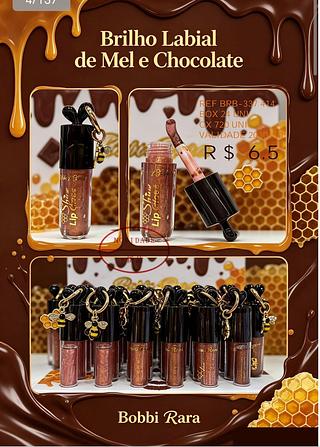 Brilho labial de mel e chocolate /24pcs BOBBI RARA