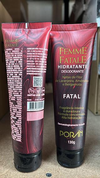 Loção Hidratante Femme Fatale (Fatal) c/12pçs Porán
