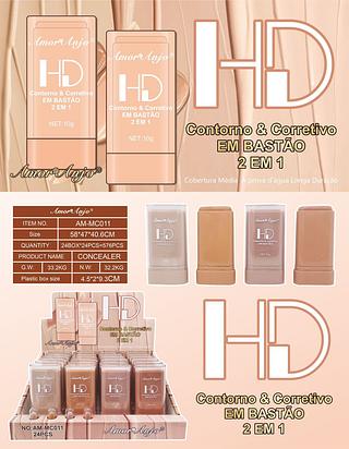 Contorno e corretivo em bastao 2em1 c/24pcs AMOR ANJO