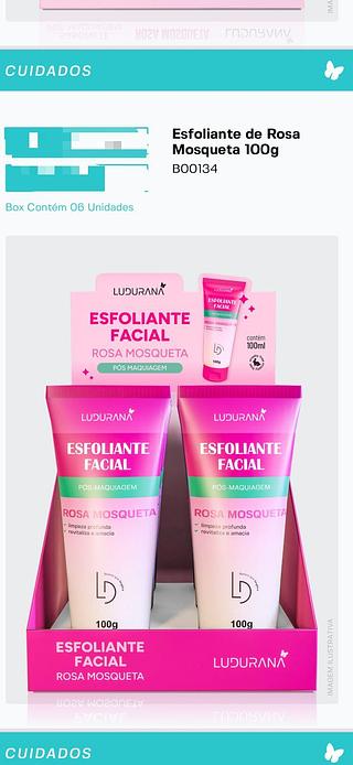Esfoliante de Rosa Mosqueta c/6pcs 100g LUDURANA