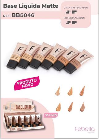Base Liquida Matte c/36pçs Febella