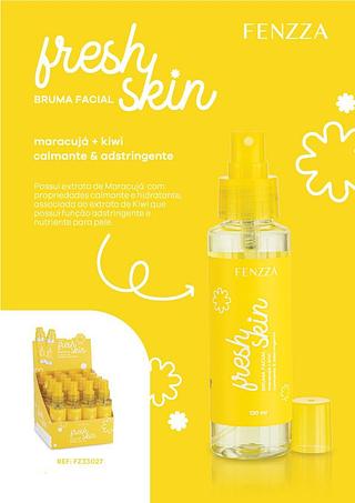 Bruma facial fresh skin Maracujá+Kiwi/ 16pçs (FZ33027) Fenzza