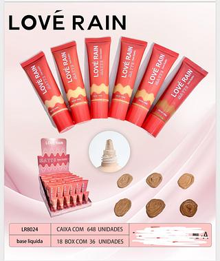 Base Líquida Matte /36pçs Love Rain