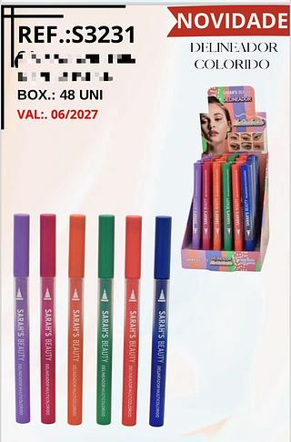 Delineador Colorido /48pçs Sarah´s Beauty