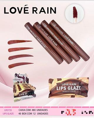 lips glaze c/8pacote Love rain