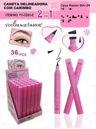Caneta delineadora com carimbo /36pcs Yoyo maquiamor