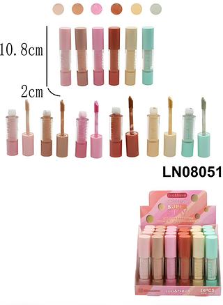 Corretivo liquido colorido c/24pcs LUA NEVE