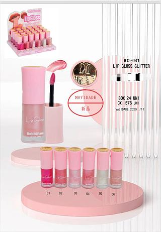 Lip Gloss Glitter 24/unid Bobbi Rara
