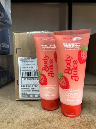 Creme corporal desodorante Morango C/12pcs DERMA CHEN