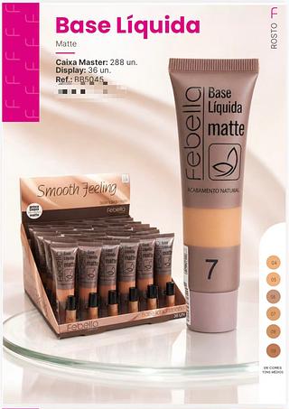 Base liquida matte c/36pçs FEBELLA