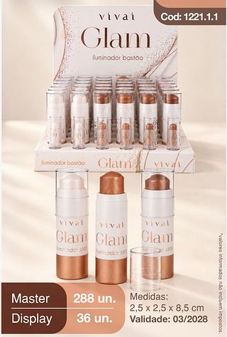 Iluminador Stick Glam c/36pcs VIVAI