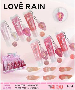 Lip Gloss Bisnaga c/24pçs Love Rain