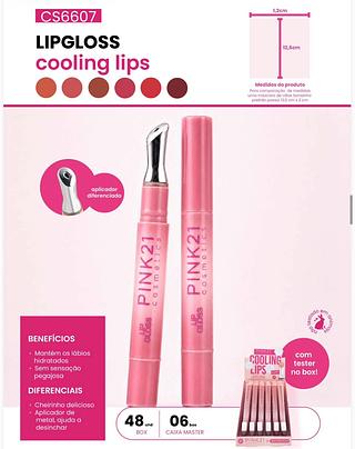Lip gloss cooling lips c/48pcs PINK 21