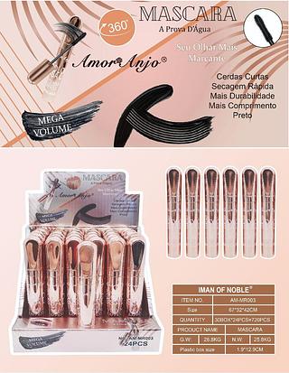 Mascara de cilios a prova d'água volume/ 24pçs Amor Anjo