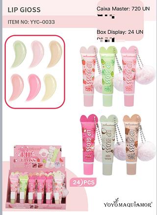 Lip Gloss c/24pçs Yoyo Maquiagem