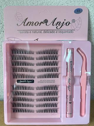 Kit Cilios (tufinho) c/10pçs Amor & Anjo