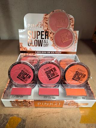 Blush super Glow all day c/24pcs cor:1,2,3 Pink 21