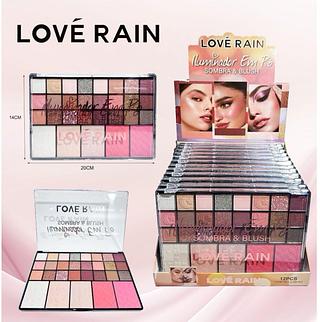 Paleta de sombras&Iluminador&Blush/ 12pçs (LR9157) Love rain