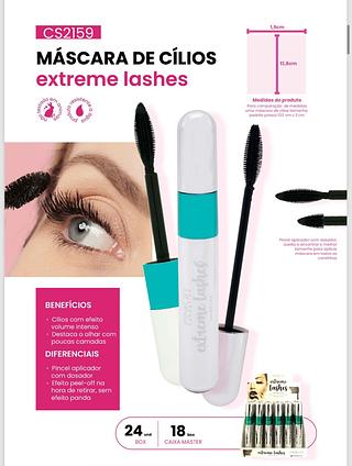Máscara de Cilios Extreme Lashes c/24pçs Pink 21