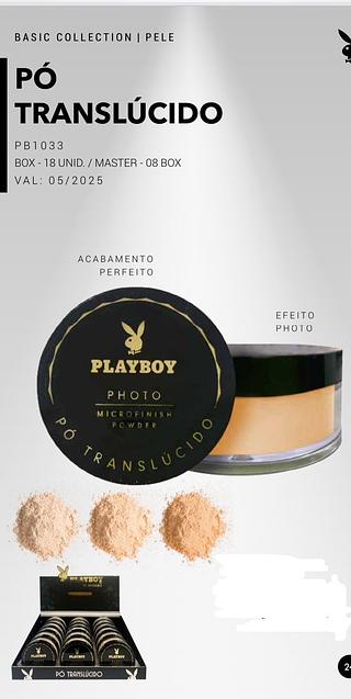 Po Translucido Facial cor:1,2 e 3 C/18pçs PlayBoy