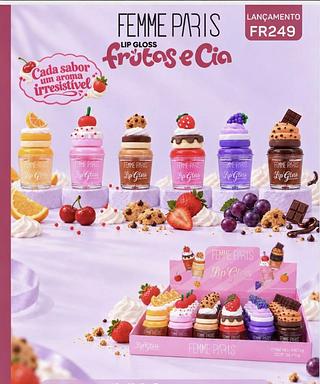 Lip gloss frutas /24pcs FEMME PARIS