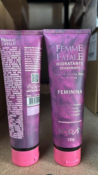 Loção Hidratante Femme Fatale (Feminina) c/12pçc Porán