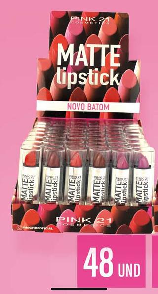 Batom Matte New/ 48UNID Pink21 (CS3603-A)
