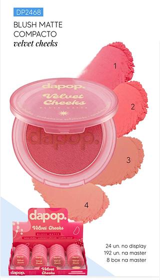 Blush compacto velvet cheeks /24pcs DAPOP