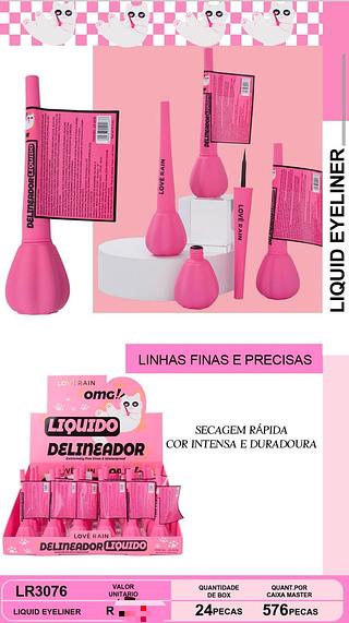 Delineador liquido /24pcs LOVE RAIN